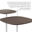 Ver imagem 5 de Conjunto Mesa Lateral Florença Alta e Baixa - Lf 049