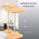Ver imagem 7 de Conjunto Mesa Lateral Florença Alta e Baixa - Lf 049