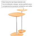 Ver imagem 6 de Conjunto Mesa Lateral Florença Alta e Baixa - Lf 049