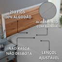 Ver imagem 4 de Roupa de Cama Casal Percal 200 Fios 100% Algodão Santista sem Elástico Avulso Hotel Pousada:cinza