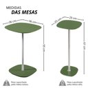 Ver imagem 3 de Conjunto Mesa Lateral Florença Alta e Baixa - Lf 049