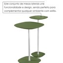 Ver imagem 6 de Conjunto Mesa Lateral Florença Alta e Baixa - Lf 049