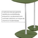 Ver imagem 4 de Conjunto Mesa Lateral Florença Alta e Baixa - Lf 049 Verde