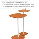 Ver imagem 6 de Conjunto Mesa Lateral Florença Alta e Baixa - Lf 049