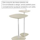 Ver imagem 6 de Conjunto Mesa Lateral Florença Alta e Baixa - Lf 049