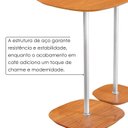 Ver imagem 4 de Conjunto Mesa Lateral Florença Alta e Baixa - Lf 049 Marrom