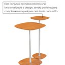 Ver imagem 6 de Conjunto Mesa Lateral Florença Alta e Baixa - Lf 049