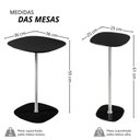 Ver imagem 3 de Conjunto Mesa Lateral Florença Alta e Baixa - Lf 049