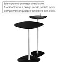 Ver imagem 6 de Conjunto Mesa Lateral Florença Alta e Baixa - Lf 049