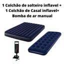 Ver imagem 2 de Kit c/1 Colchão Inflável Solteiro + 1 Colchão Inflável Casal + Bomba de Ar Manual