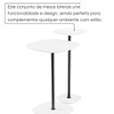 Ver imagem 6 de Conjunto Mesa Lateral Florença Alta e Baixa - Lf 049