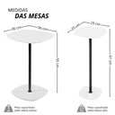 Ver imagem 3 de Conjunto Mesa Lateral Florença Alta e Baixa - Lf 049