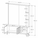 Ver imagem 4 de Estante Ripado Ripada para Tv até 60 Polegadas Açaí