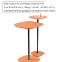 Ver imagem 6 de Conjunto Mesa Lateral Florença Alta e Baixa - Lf 049