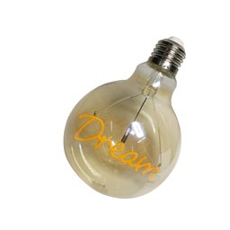 Lâmpada LED Vintage Mensagem 4W Dream Branco Quente Casa Comercio - 5