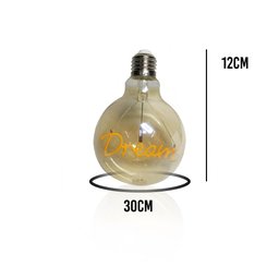 Lâmpada LED Vintage Mensagem 4W Dream Branco Quente Casa Comercio - 3