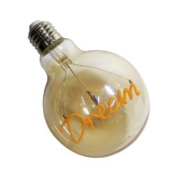 Lâmpada LED Vintage Mensagem 4W Dream Branco Quente Casa Comercio - 4