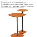 Ver imagem 6 de Conjunto Mesa Lateral Florença Alta e Baixa - Lf 049