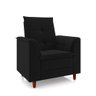 Poltrona de Amamentação Quarto Infantil com Puff Kate Pés Palito Suede Preto - New Belle Poltrona Co - 5