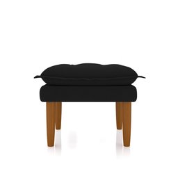 Poltrona de Amamentação Quarto Infantil com Puff Kate Pés Palito Suede Preto - New Belle Poltrona Co - 10