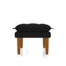 Poltrona de Amamentação Quarto Infantil com Puff Kate Pés Palito Suede Preto - New Belle Poltrona Co - 10