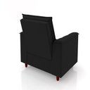 Ver mais imagens de Poltrona de Amamentação Quarto Infantil com Puff Kate Pés Palito Suede Preto - New Belle Poltrona Co