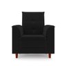 Poltrona de Amamentação Quarto Infantil com Puff Kate Pés Palito Suede Preto - New Belle Poltrona Co - 6