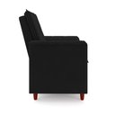 Ver imagem 7 de Poltrona de Amamentação Quarto Infantil com Puff Kate Pés Palito Suede Preto - New Belle Poltrona Co