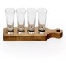 TABUA SHOTS DRINKS KIT 4 COPOS 50ML BEBIDAS DOSES TEQUILA CACHACA DEGUSTACAO LUXO - 2