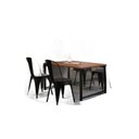 Ver mais imagens de Kit com 4 Cadeira Tolix Iron Design Preto Aço Industrial Sala Cozinha Jantar Bar