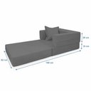 Ver imagem 6 de Poltrona Cama Modular Mold Boucle Grafite Reclinável Espuma D28 Cinza Loja Sheep