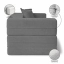 Ver imagem 5 de Poltrona Cama Modular Mold Boucle Grafite Reclinável Espuma D28 Cinza Loja Sheep