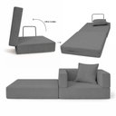 Ver imagem 4 de Poltrona Cama Modular Mold Boucle Grafite Reclinável Espuma D28 Cinza Loja Sheep
