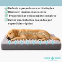 Ver imagem 4 de Cama Pet Ortopedica Cão Grande Espuma Casca de Ovo com Travesseiro Capa Removivel