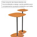 Ver imagem 6 de Conjunto Mesa Lateral Florença Alta e Baixa - Lf 049