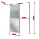 Ver imagem 4 de Porta de Correr Suspensa 210x70cm Meia Veneziana Meia Vidro Dir L.25 Brimak Abertura Direita