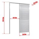 Ver imagem 6 de Porta de Correr Suspensa 210x70cm Veneziana Esq L.25 Brimak Abertura Esquerda Branco