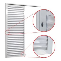Porta de Correr Suspensa 210x70cm Veneziana Esq L.25 Brimak - 2