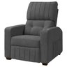 Poltrona do Papai Reclinável Real em Bouclê:boucle Grafite - 1