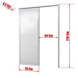 Porta de Correr Suspensa 210x70cm Lambril Dir L.25 Brimak - 6