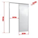 Ver imagem 6 de Porta de Correr Suspensa 210x70cm Lambril Esq L.25 Brimak Abertura Esquerda Branco