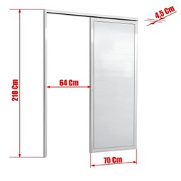 Porta de Correr Suspensa 210x70cm Lambril Esq L.25 Brimak - 6