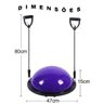 Meia Bola Bosu com Elastico Alongamento Musculaçao Pilates Yoga Academia Reabilitaçao Fisioterapia G - 3