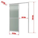 Ver imagem 6 de Porta de Correr Suspensa 210x70cm Vidro Dir L.25 Brimak Abertura Direita Branco