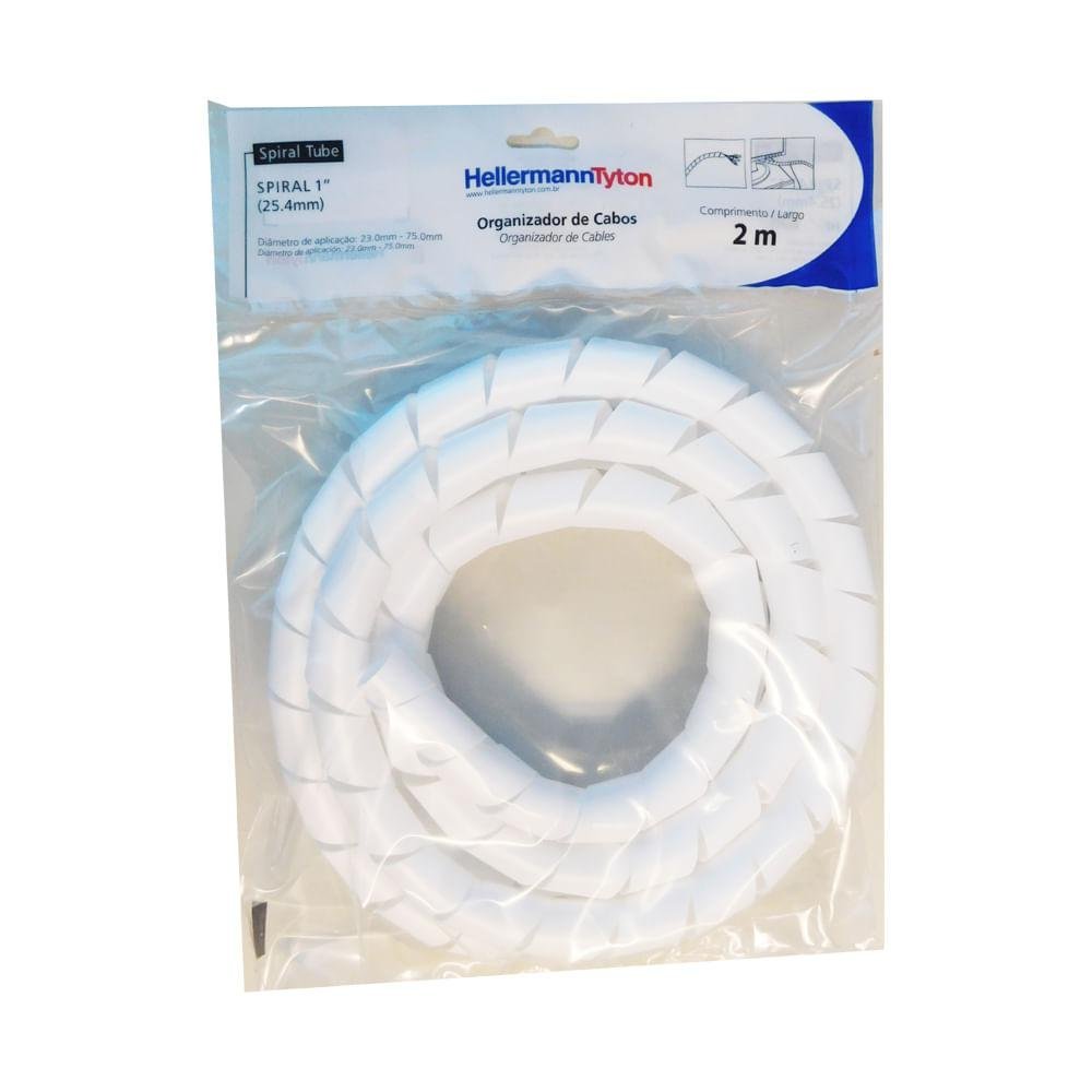 Organizador para Cabos Spiral Tube 1 Polegada 2m Br Hellermanntyton Organizador de Fios - 1