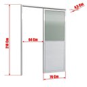 Ver imagem 6 de Porta de Correr Suspensa 210x70cm Meia Lambril Meia Vidro Esq L.25 Brimak Abertura Esquerda