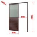 Ver imagem 6 de Porta de Correr Suspensa 210x70cm Meia Veneziana Meia Vidro Dir L.25 Brimak Abertura Direita