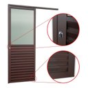 Ver imagem 2 de Porta de Correr Suspensa 210x70cm Meia Veneziana Meia Vidro Esq L.25 Brimak