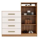 Ver imagem 3 de Cômoda Sapateira Ambiente Áurea Amêndola Touch Off White - Demóbile