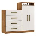 Ver imagem 2 de Cômoda Sapateira Ambiente Áurea Amêndola Touch Off White - Demóbile